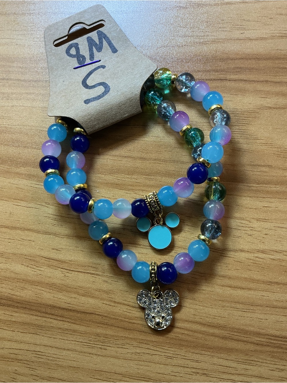 Turquoise & Blue Beaded Charm Bracelet Set - Women Jewelry